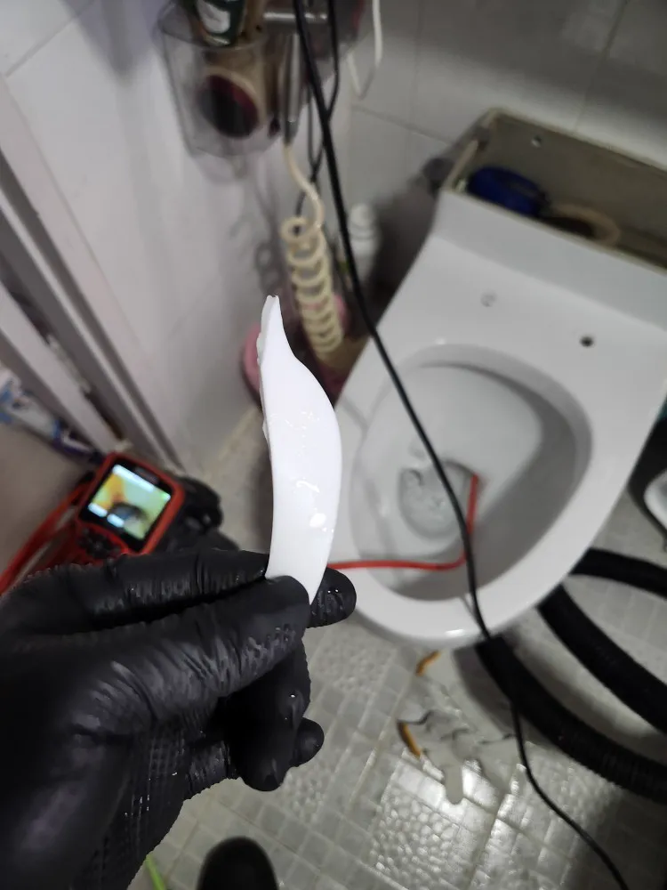 변기 막힘 처리: 이물질 제거